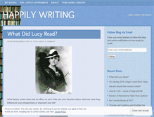 Tablet Screenshot of happilywriting.com